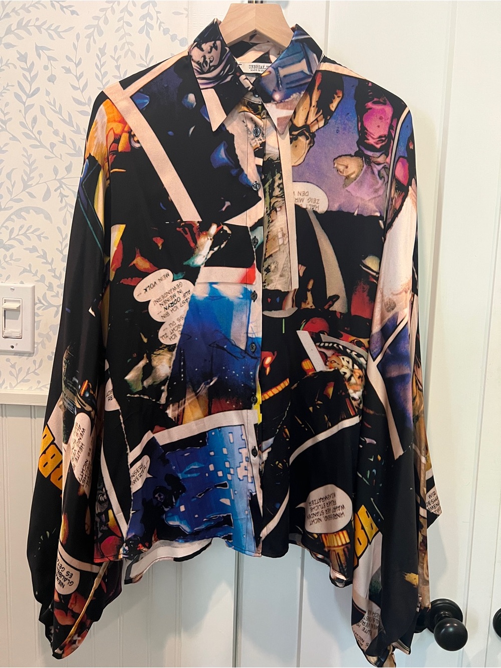 Graphic Panel Button-Front Shirt - Multicolor
